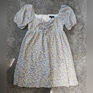 Floral Babydoll Puff Sleeve Dress